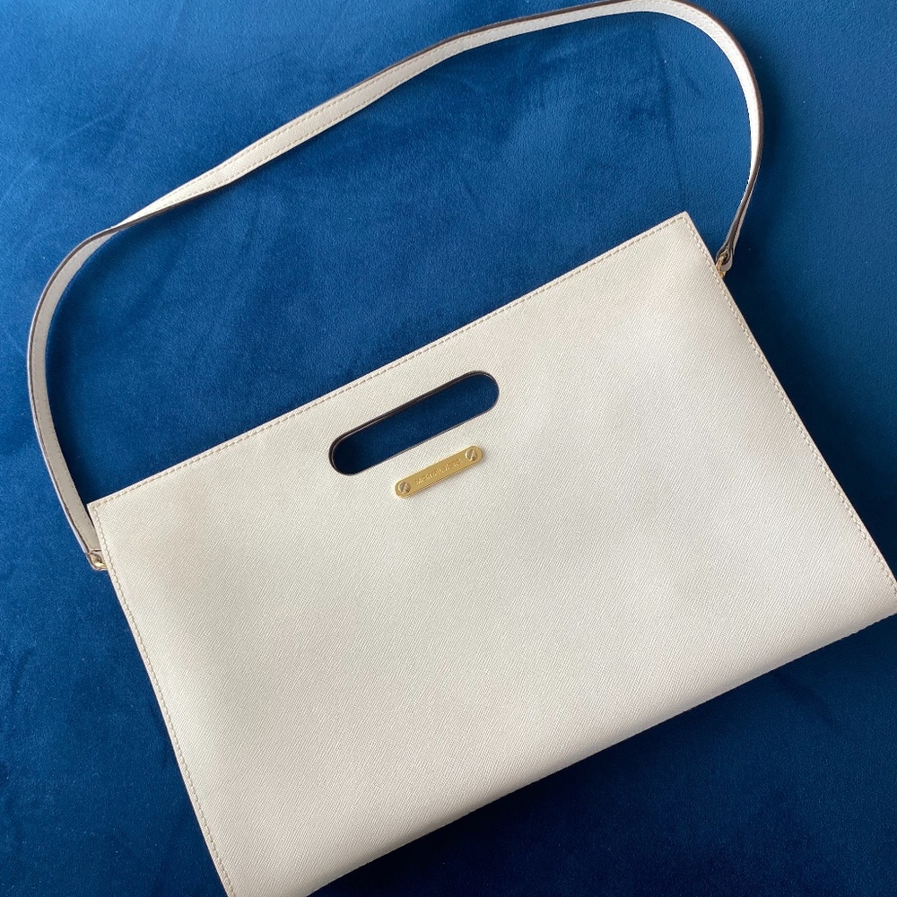 White Leather Michael Kors Shoulder Bag